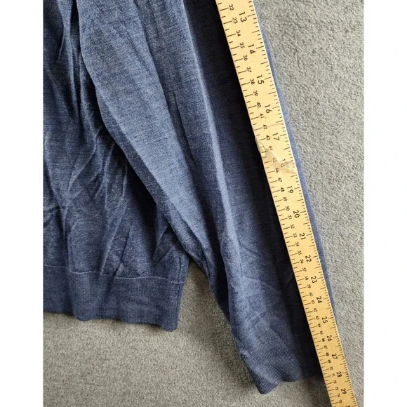 The Men's Store at Bloomingdale's Zegna Baruffa Wool Sweater Mens XXL Denim Blue - Picture 11 of 14